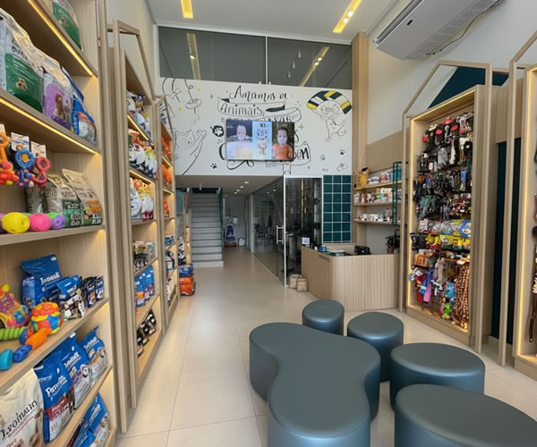 Interior da Casa do Pet no Bosques Mall